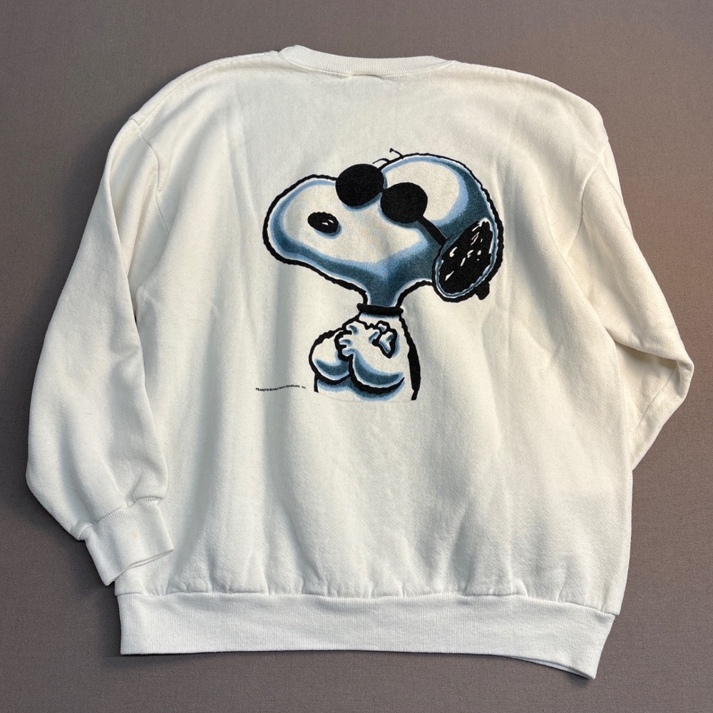 Vintage Gildan Joe Cool Snoopwear Peanuts Snoopy White Sweatshirt Large Canada